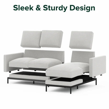 L Shape Sofa Set: Compact Contemporary Design