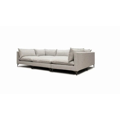 L Shape Sofa Set: Family-Friendly Fabric & Comfortable Sofa