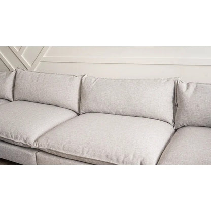 L Shape Sofa Set: Family-Friendly Fabric & Comfortable Sofa