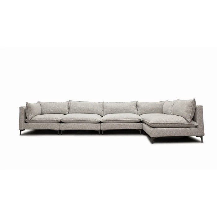 L Shape Sofa Set: Family-Friendly Fabric & Comfortable Sofa