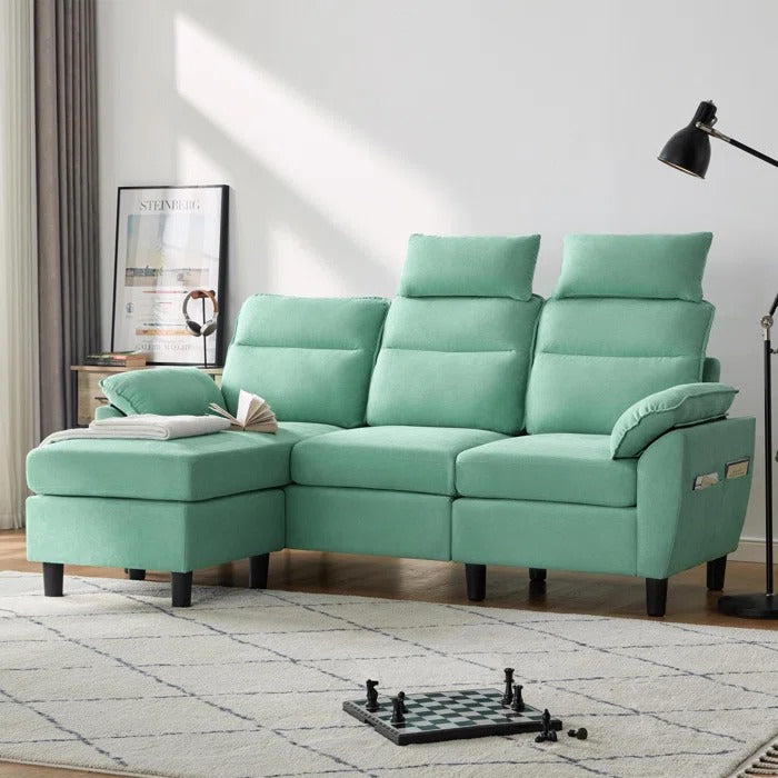L Shape Sofa Set: L-Shaped 3-Seat Couch