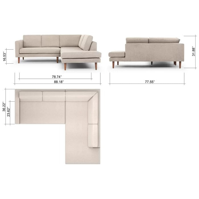 L Shape Sofa Set: L-Shaped Corner Sectional Sofa