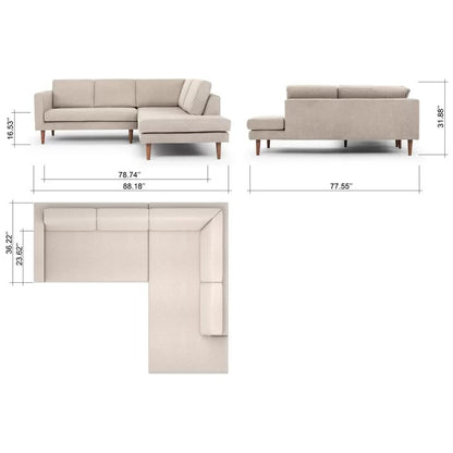 L Shape Sofa Set: L-Shaped Corner Sectional Sofa