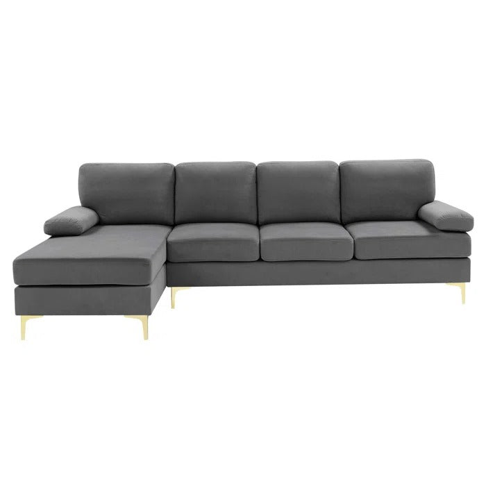L Shape Sofa Set: L-shaped sectional sofa comfortabe and chic style
