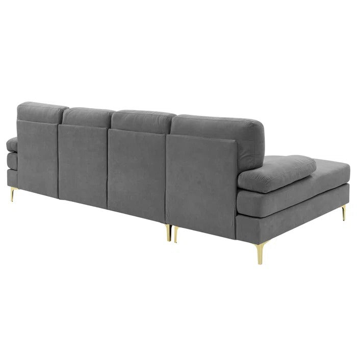 L Shape Sofa Set: L-shaped sectional sofa comfortabe and chic style