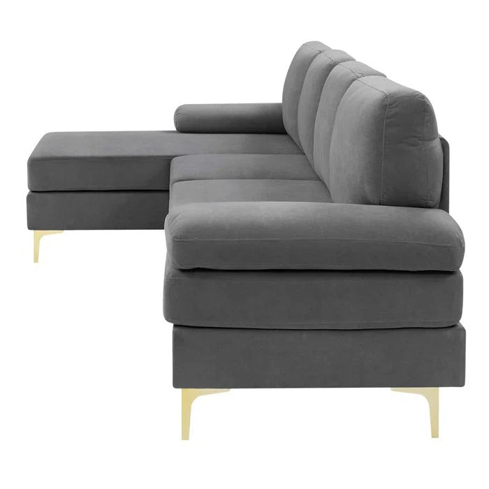 L Shape Sofa Set: L-shaped sectional sofa comfortabe and chic style