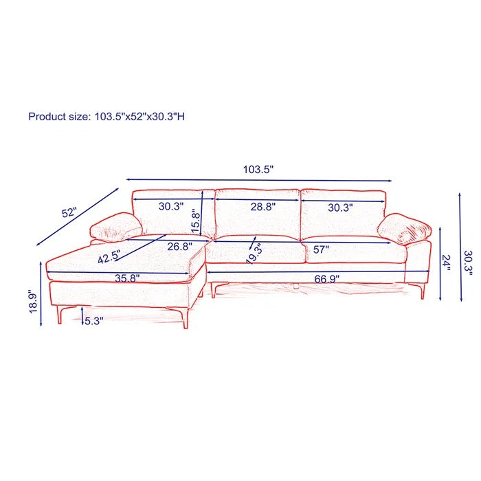L Shape Sofa Set:  Living Room Seating