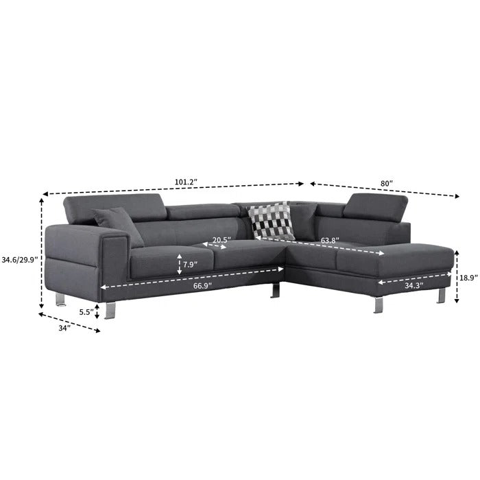 L Shape Sofa Set: Modern Design and Polished