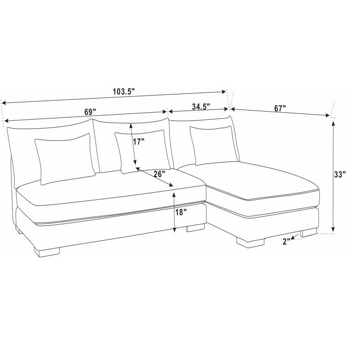 L Shape Sofa Set: Modular Sectional Sofa
