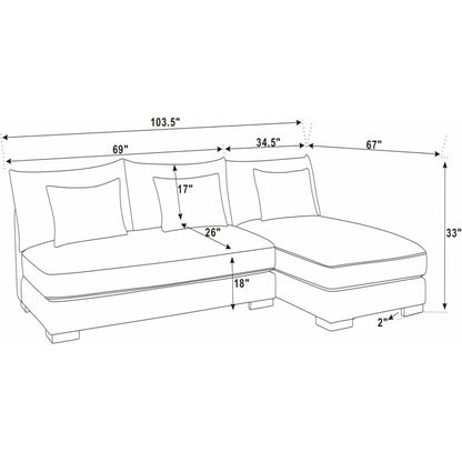 L Shape Sofa Set: Modular Sectional Sofa