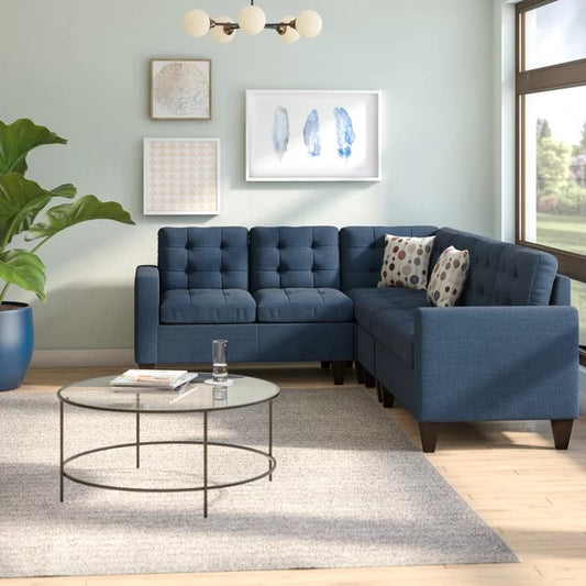 L Shape Sofa Set: Reversible Corner Design Sofa