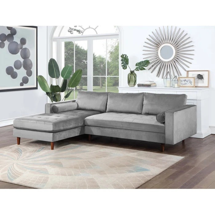 L Shape Sofa Set: Reversible Sofa & Chaise with Ottoman