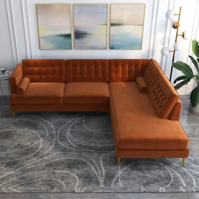 L Shape Sofa Set: Sofa-and-Chaise Sectional