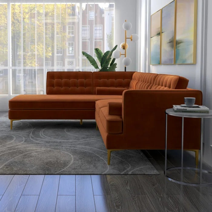 L Shape Sofa Set: Sofa-and-Chaise Sectional