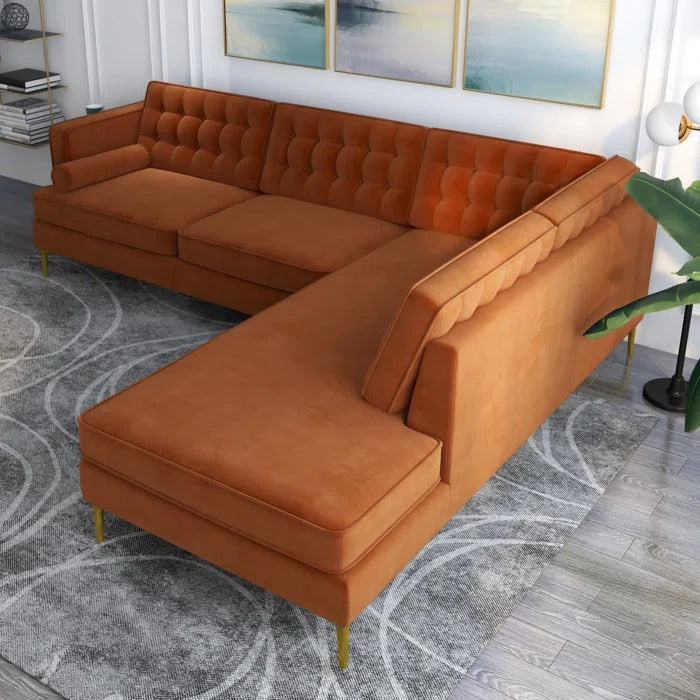 L Shape Sofa Set: Sofa-and-Chaise Sectional