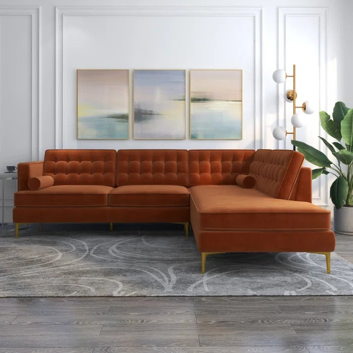 L Shape Sofa Set: Sofa-and-Chaise Sectional