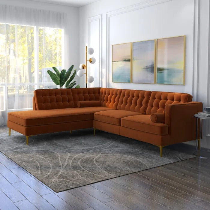 L Shape Sofa Set: Sofa-and-Chaise Sectional