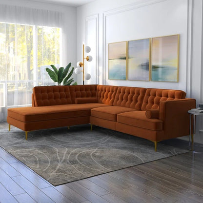 L Shape Sofa Set: Sofa-and-Chaise Sectional