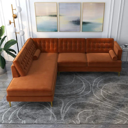 L Shape Sofa Set: Sofa-and-Chaise Sectional