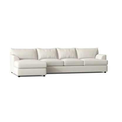 L Shape Sofa Set: Sturdy Steel Springs and Kiln-Dried Wood