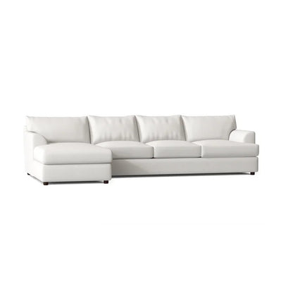 L Shape Sofa Set: Sturdy Steel Springs and Kiln-Dried Wood