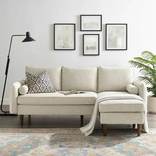 L Shape Sofa Set: Upholstered Fabric Right or Left Sectional Sofa Sectional Sofa