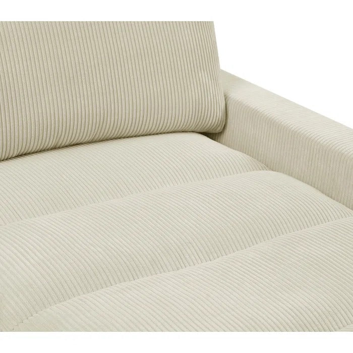 L Shape Sofa Set: Wide Right Hand Facing Sofa & Chaise
