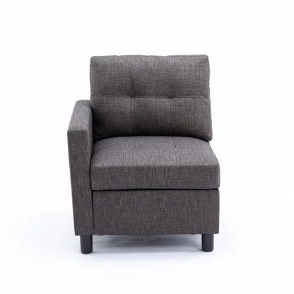L Shape ofa Set: Modular Sofa & Chaise with Ottoman