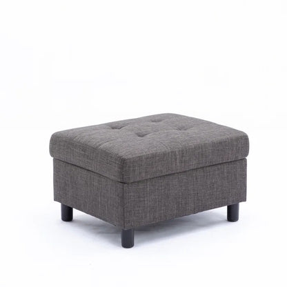 L Shape ofa Set: Modular Sofa & Chaise with Ottoman