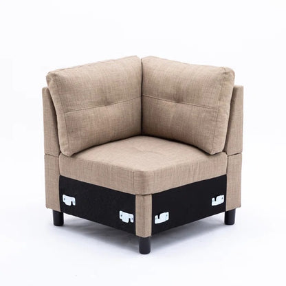 L Shape ofa Set: Modular Sofa & Chaise with Ottoman