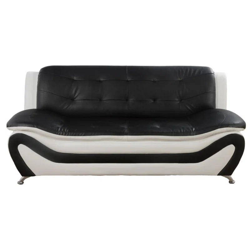 Luxury Sofa Sets: 3-Piece Two-Tone Faux Leather Sofa, Loveseat & Chair Set