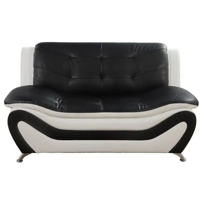 Luxury Sofa Sets: 3-Piece Two-Tone Faux Leather Sofa, Loveseat & Chair Set