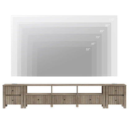 tv panel: 70'' Wide Storage Credenza Set of 3 for Organization