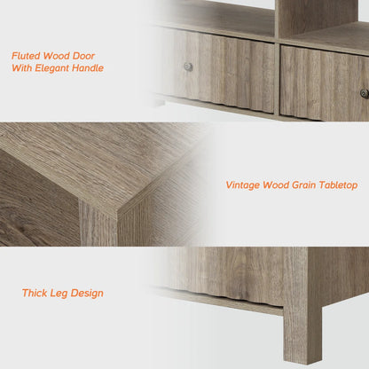 tv panel: 70'' Wide Storage Credenza Set of 3 for Organization
