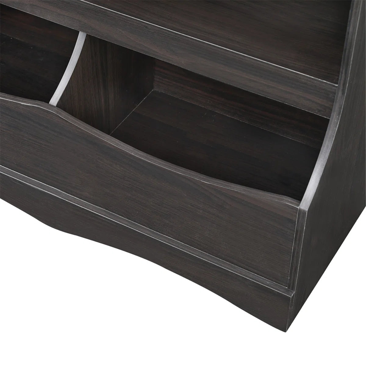 Kids Toy Storage Unit: Lavella Toy & Book Rack with Bookshelves & Cubbies – Espresso Finish