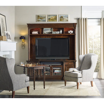 tv panel: 88" TV Console in Solid Wood with Ample Storage