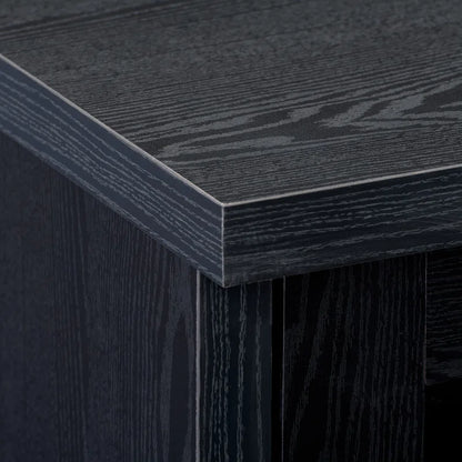 tv panel: Modern TV panel for 88" screens with open shelves and storage