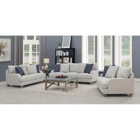 7 Seater Sofa Set: 102" Wide Upholstered Sofa Set for Modern Living Room