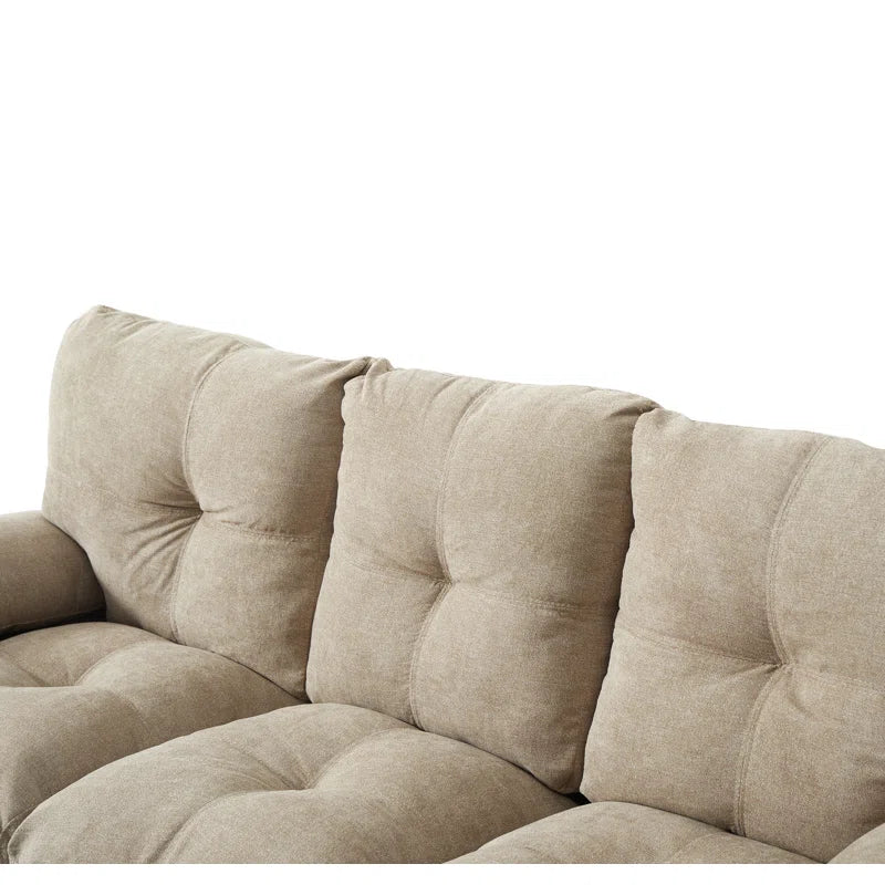 Luxury Sofa Sets: 3-Piece Cotton Upholstered Sofa & Chair Set with Pillowtop Arms