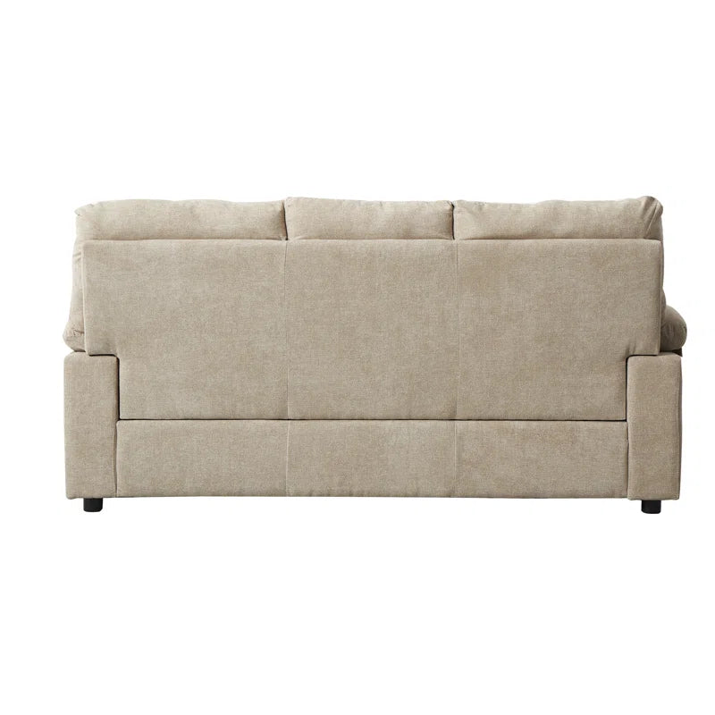 Luxury Sofa Sets: 3-Piece Cotton Upholstered Sofa & Chair Set with Pillowtop Arms