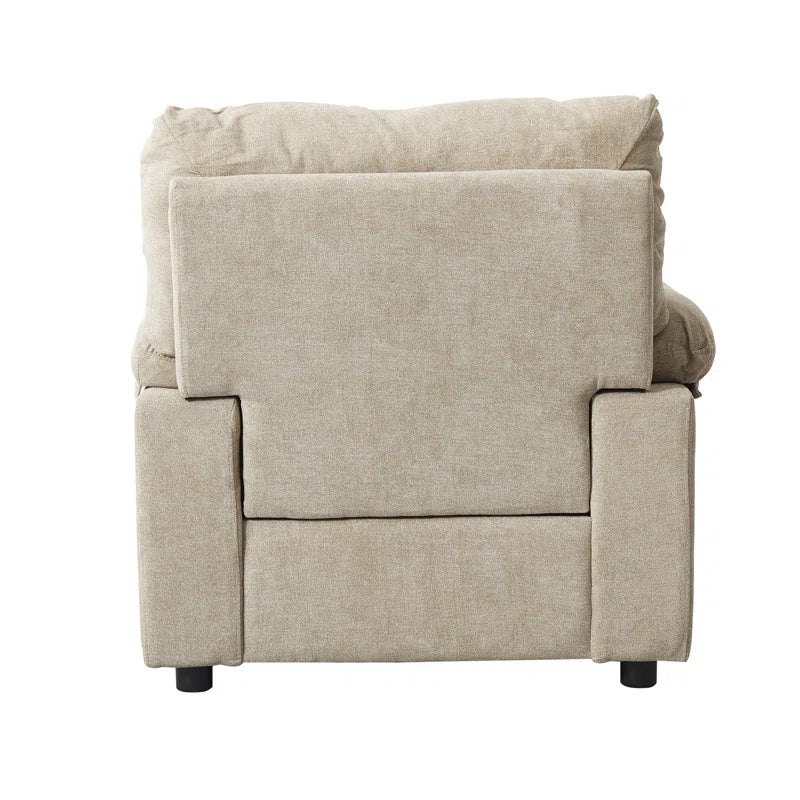 Luxury Sofa Sets: 3-Piece Cotton Upholstered Sofa & Chair Set with Pillowtop Arms