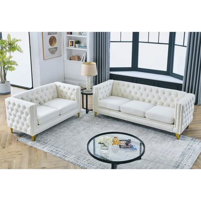 7 Seater Sofa Set: Velvet  Combination Sofa for Comfort and Style Set
