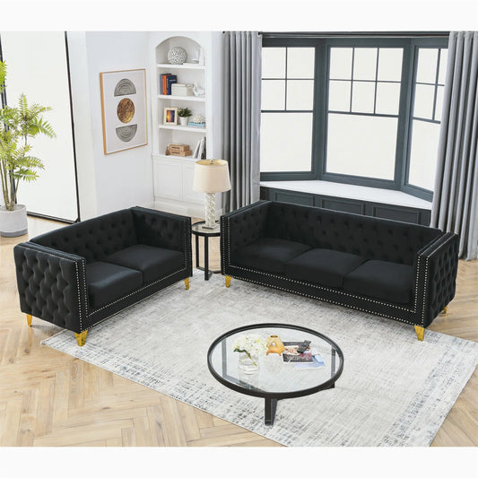 7 Seater Sofa Set: Luxurious Velvet Sofa for Comfort & Stylish