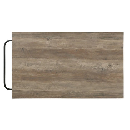 Kitchen Island Table: Rectangular Rolling Cart with 3 Drawers &amp; 2-Tier Shelf Storage