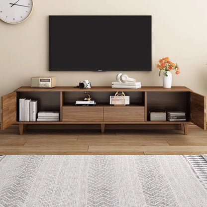 tv panel: Modern tv panel Made of Durable Manufactured Wood with Storage