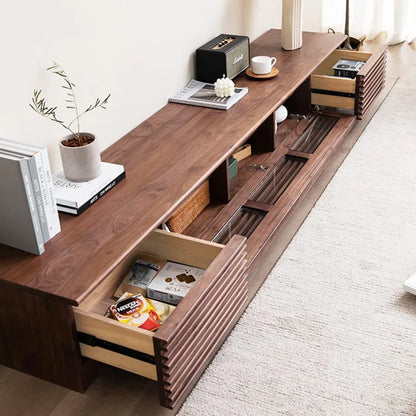 tv panel: Fully Assembled Minimalist TV Console with Drawers and Flip-down Door