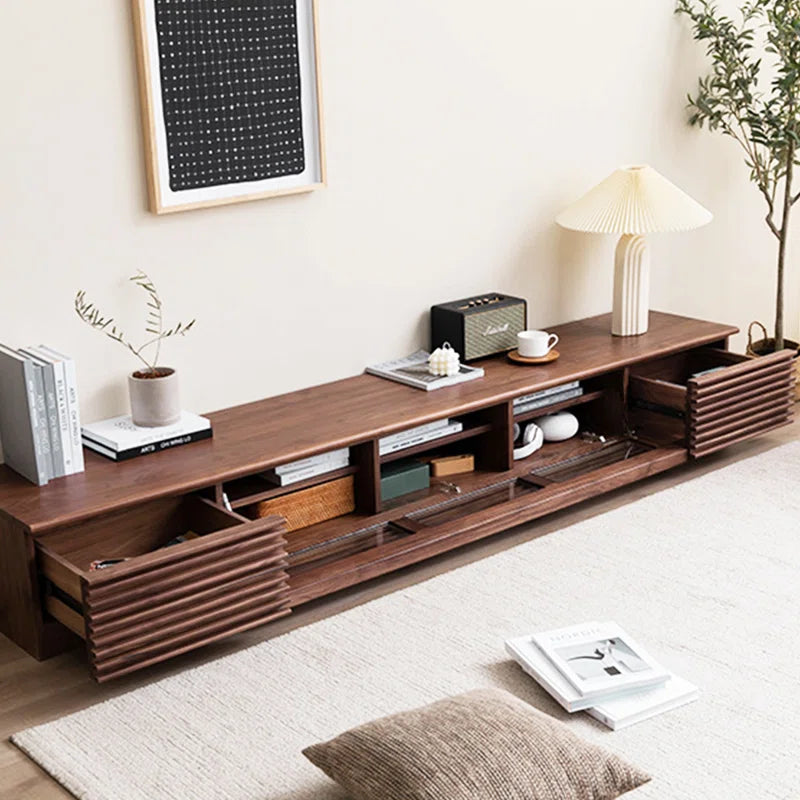 tv panel: Fully Assembled Minimalist TV Console with Drawers and Flip-down Door
