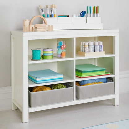 Kids Toy Storage Unit: Double Open Storage Organiser with Woven Bins by Martha Stewart