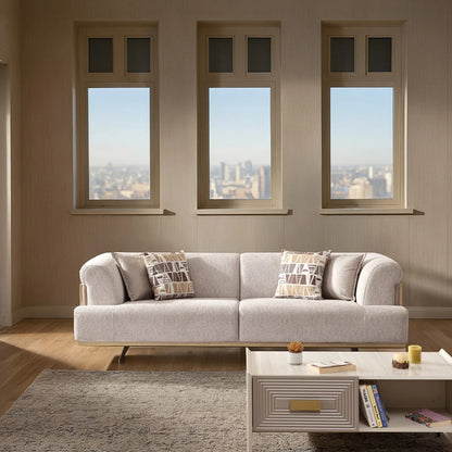 7 Seater Sofa Set: Luxurious Velvet 3-Piece Living Room sofa