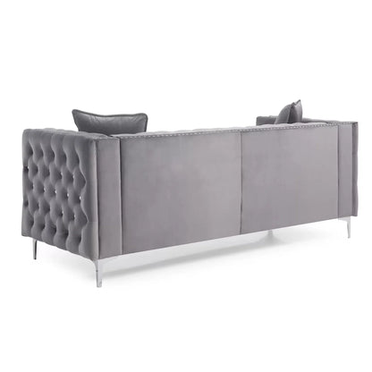 7 Seater Sofa Set: Marti Hickory Geovanni 3-Piece Velvet Living Room Set